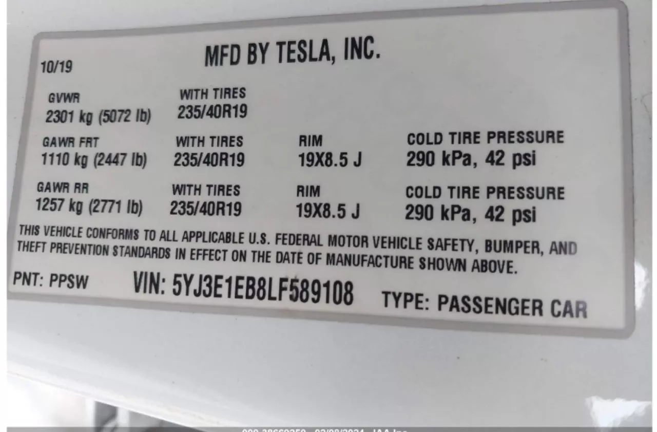 Tesla Model 3  75 kWh 2019331