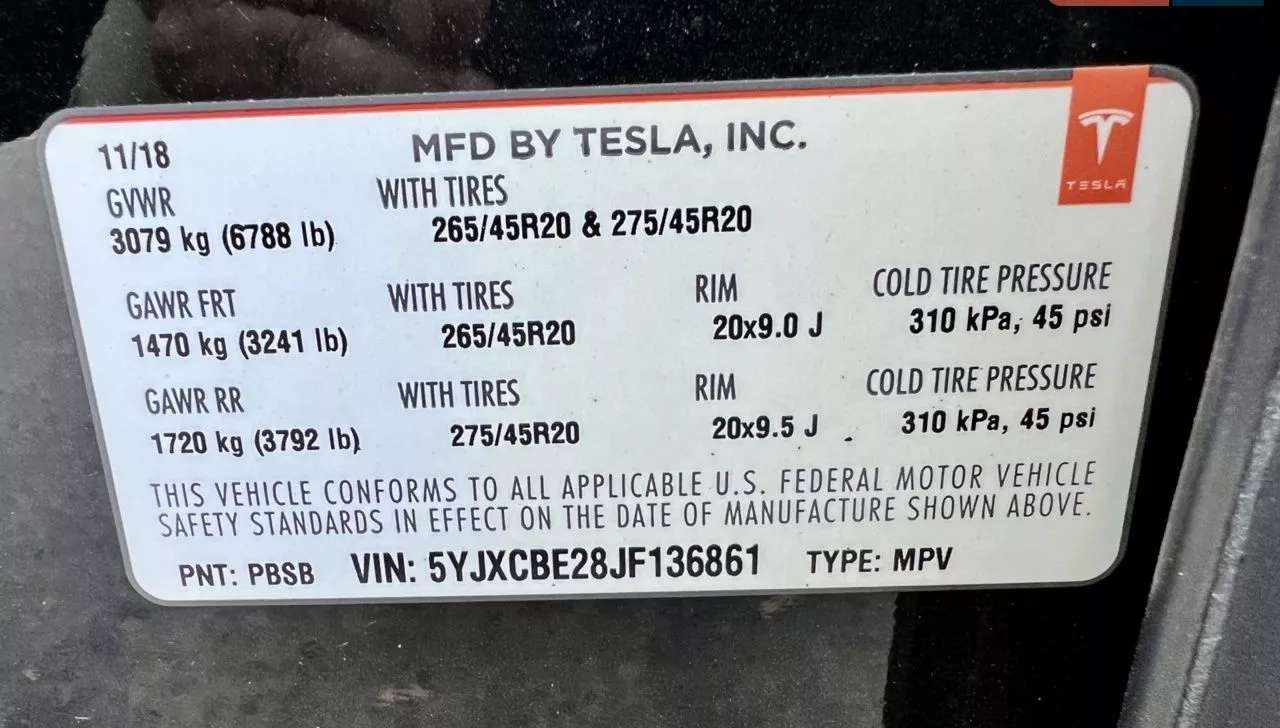 Tesla Model X  100 kWh 2018131